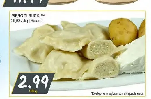 Pierogi ruskie Rosette promocja w Słoneczko