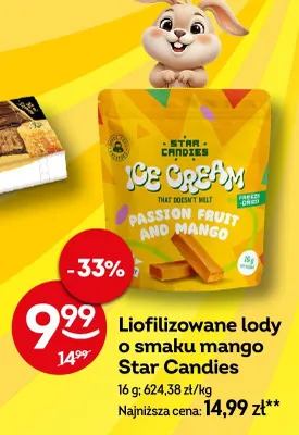 Liofilizowane lody o smaku mango Star Candies promocja w Żabka