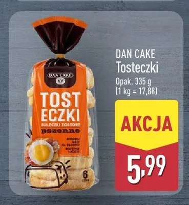 Tosteczki pszenne Dan Cake promocja w Aldi