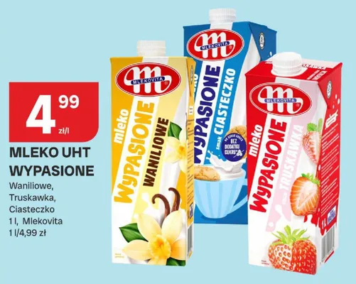 Mleko UHT Wypasione waniliowe Mlekovita promocja w Chorten