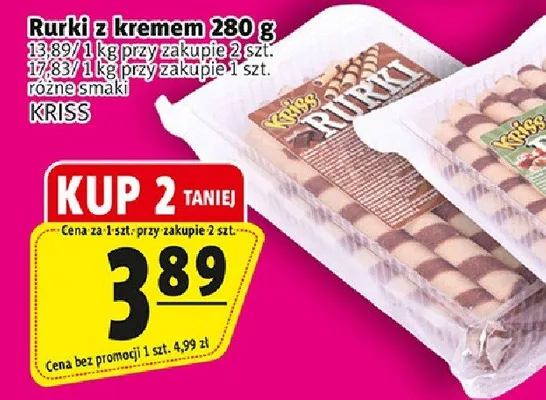 Rurki z kremem różne smaki promocja w Prim Market