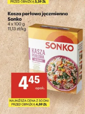 Kasza perłowa jęczmienna Sonko promocja w Delikatesy Centrum