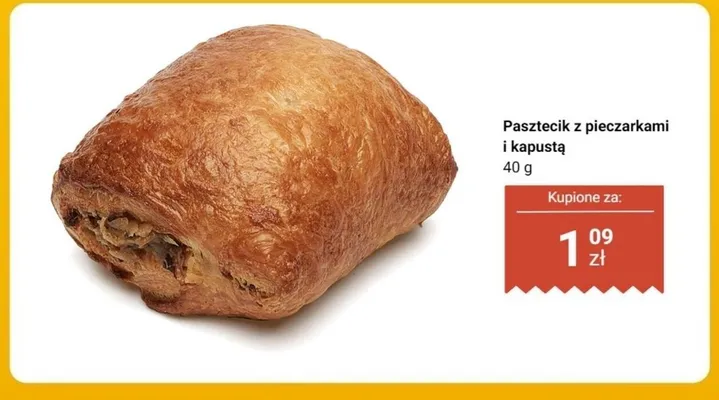 Pasztecik z pieczarkami i kapustą promocja w Biedronka
