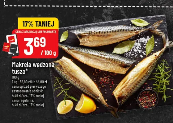 Makrela wędzona tusza promocja w POLOmarket