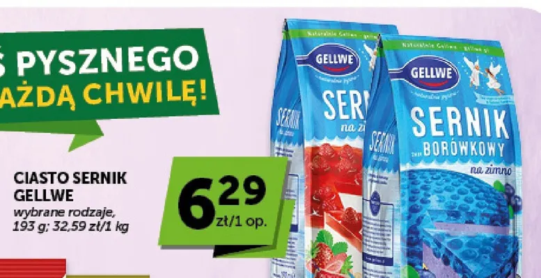 Ciasto sernik na zimno Gellwe promocja w Groszek