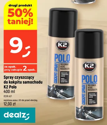 Spray czyszczący do kokpitu samochodu K2 Polo promocja w Dealz