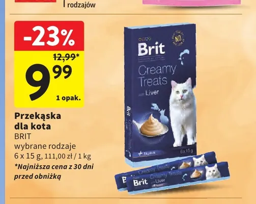 Przekąska dla kota Brit Creamy Treats 6-pak promocja w Intermarche
