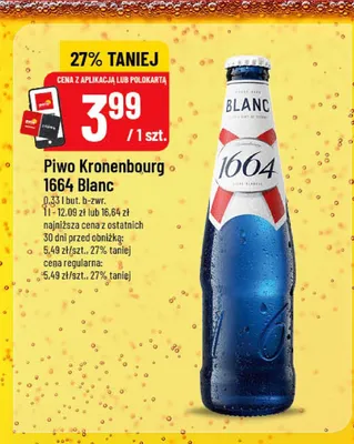 Piwo Kronenbourg 1664 Blanc promocja w POLOmarket