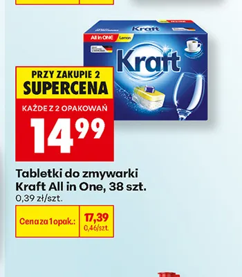 Tabletki do zmywarki Kraft All in One promocja w Biedronka