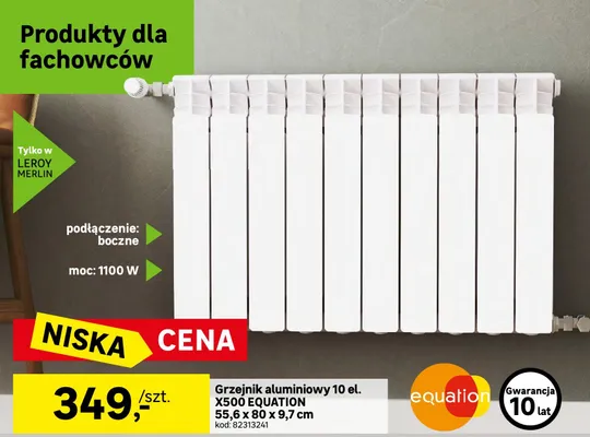 Grzejnik aluminiowy 10 el. x500 kod: 82313241 promocja w Leroy Merlin