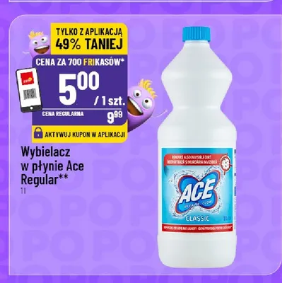Wybielacz w płynie Ace Regular promocja w POLOmarket
