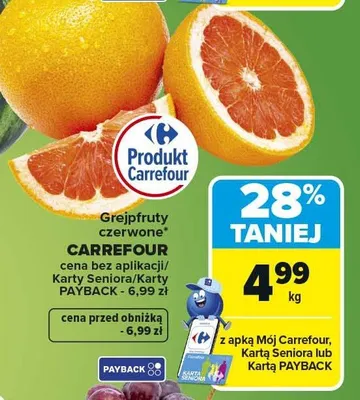 Grejpfruty czerwone Carrefour promocja w Carrefour