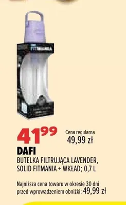 Butelka filtrująca Dafi Lavender Solid Fitmania promocja w Drogerie Natura