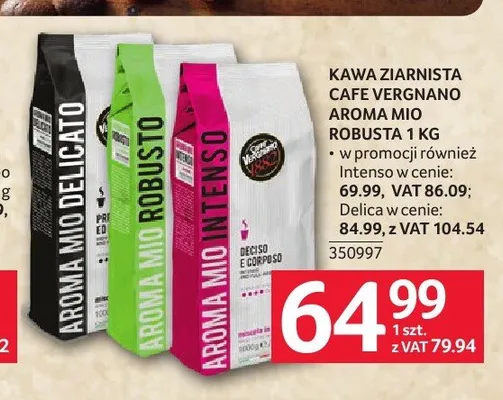 Kawa ziarnista Cafe Vergnano Aroma Mio Delica promocja w Selgros