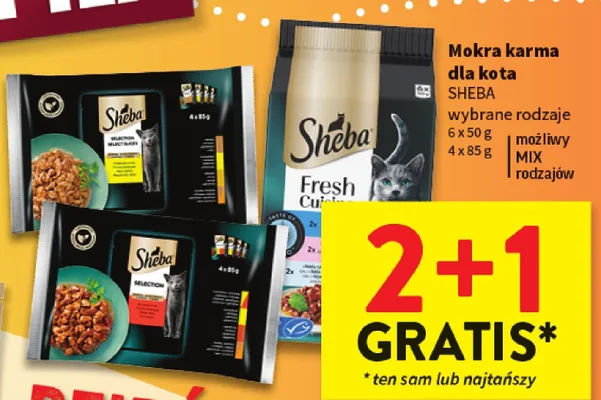 Mokra karma dla kota SHEBA wybrane rodzaje promocja w Intermarche