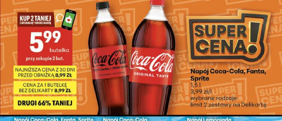 Napój gazowany Sprite promocja w Delikatesy Centrum