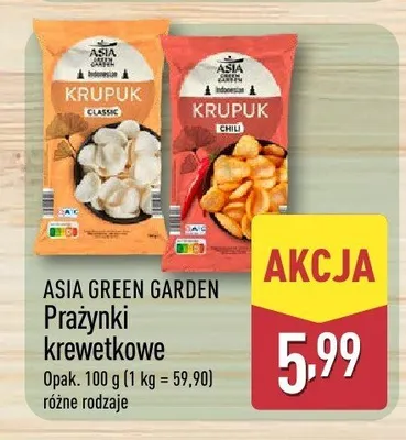 Prażynki krewetkowe chili Asia Green Garden promocja w Aldi
