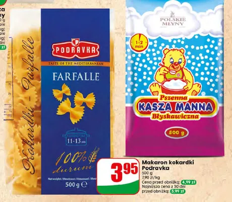 Makaron kokardki Podravka promocja w Dino