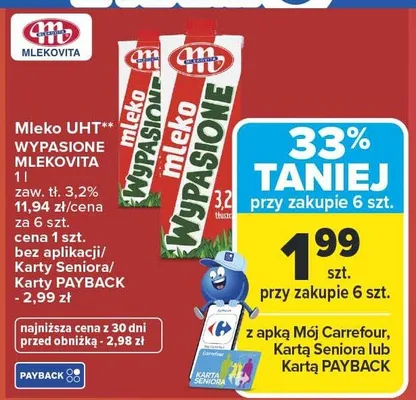 Mleko UHT wypasione promocja w Carrefour Market