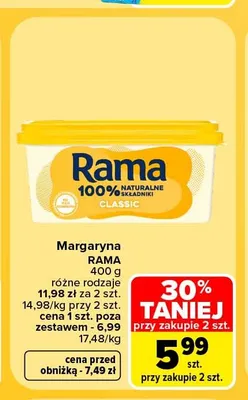 Margaryna Rama Classic promocja w Carrefour
