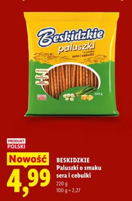Paluszki Beskidzkie o smaku sera i cebulki promocja w Lidl