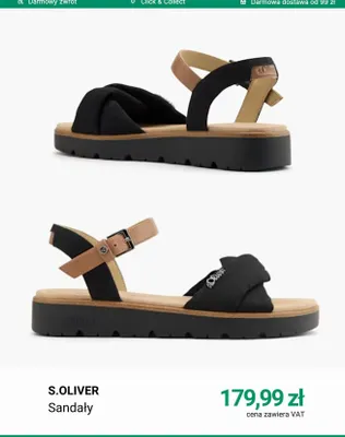 Sandały S.Oliver promocja w Deichmann