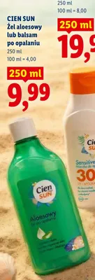 Balsam po opalaniu Cien Sun promocja w Lidl