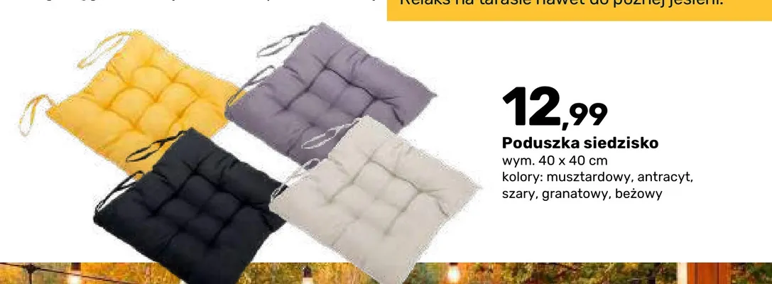 Poduszka siedzisko promocja w Bricomarche