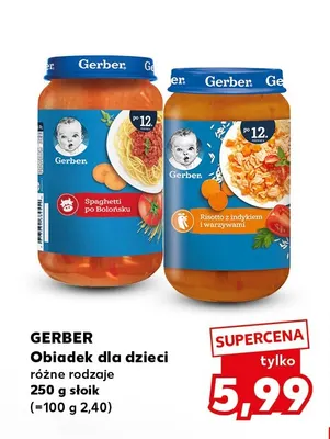 Obiadek dla dzieci Spaghetti po bolońsku Gerber promocja w Kaufland