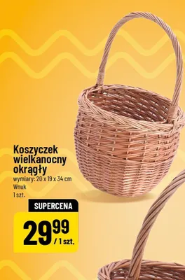 Koszyczek wielkanocny okrągły promocja w POLOmarket