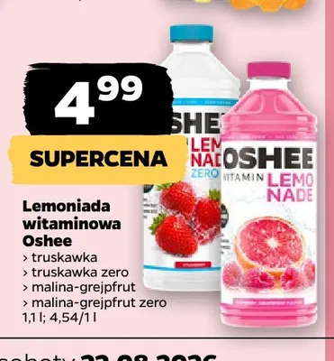 Lemoniada witaminowa Oshee truskawka promocja w Netto