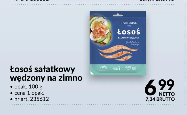 Łosoś sałatkowy wędzony na zimno Fisherking promocja w Makro
