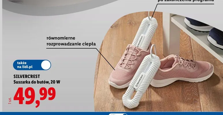 Suszarka do butów Silvercrest 20W promocja w Lidl