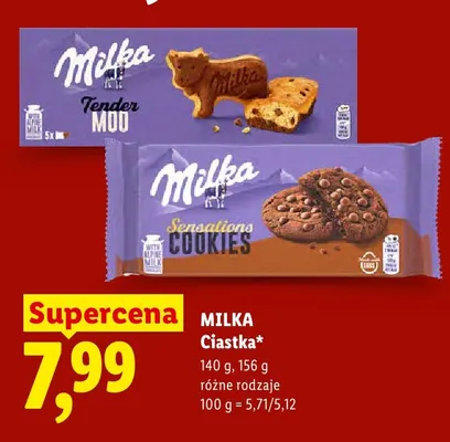 Ciastka Milka Tender Moo promocja w Lidl
