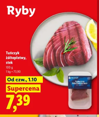 Tuńczyk żółtopłetwy stek Seamor promocja w Lidl
