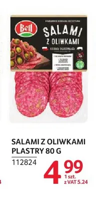 Salami z oliwkami w plastrach Bell promocja w Selgros