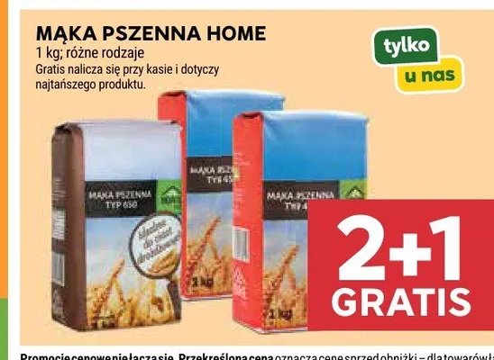 Mąka pszenna Typ 500 Home promocja w Stokrotka