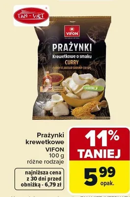 Prążynki krewetkowe curry Vifon Tan-Viet promocja w Carrefour