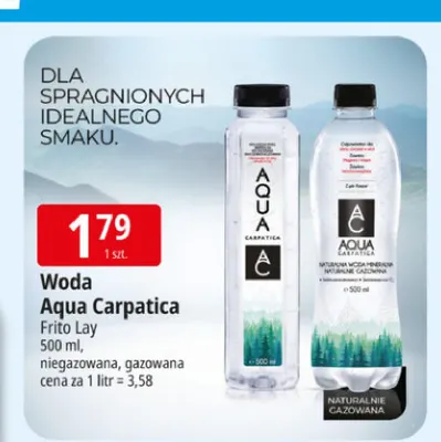 Woda gazowana Aqua Carpatica promocja w Leclerc