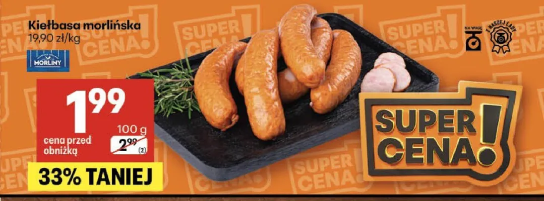 Kiełbasa morlińska Morliny promocja w Delikatesy Centrum