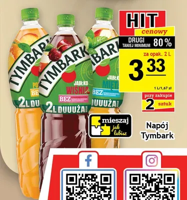 Napój Tymbark jabłko mięta promocja w Gram Market
