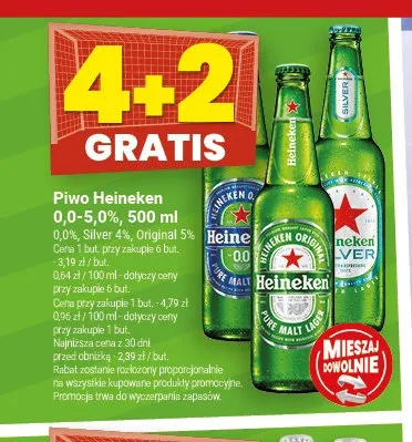 Piwo Heineken Silver 4% promocja w Twój Market