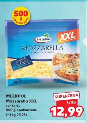 Ser tarty Mozzarella XXL Mlekpol promocja w Kaufland