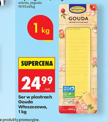 Ser w plastrach gouda Włoszczowa promocja w Biedronka