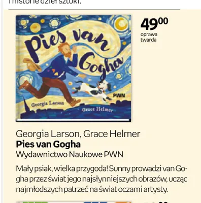 Książka Pies van Gogha Wydawnictwo Naukowe PWN promocja w Empik