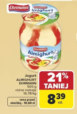 Jogurt almighurt różne rodzaje promocja w Carrefour