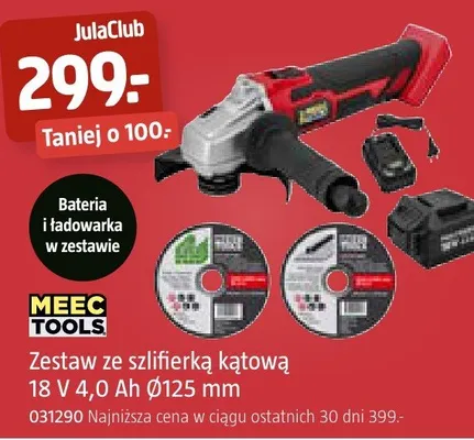 Zestaw ze szlifierką kątową 18 V 4,0 Ah Ø125 mm promocja w Jula