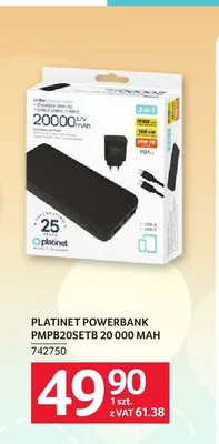 Powerbank Platinet PMPB20SETB 20000mAh promocja w Selgros
