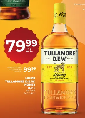 Likier Tullamore D.E.W. Honey promocja w Duży Ben