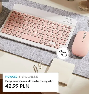 Bezprzewodowa klawiatura i myszka promocja w Sinsay